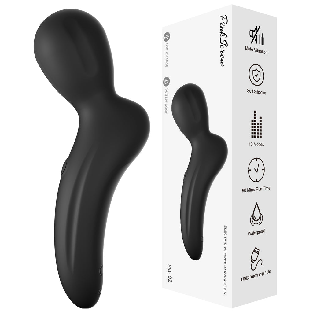 Pinkscrew Handheld Electric Massager-PW02-Black