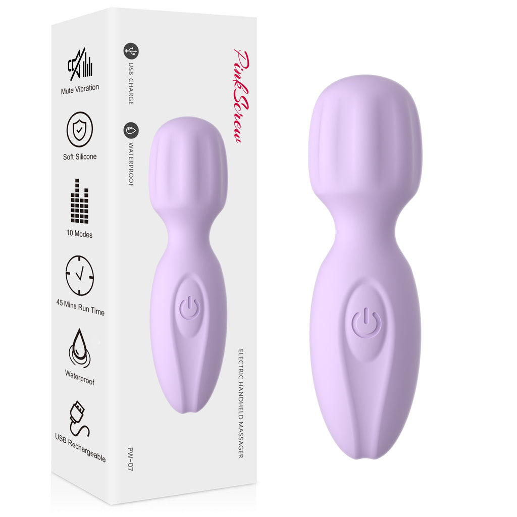 PinkScrew Electric Handheld Massager-PW07-Purple