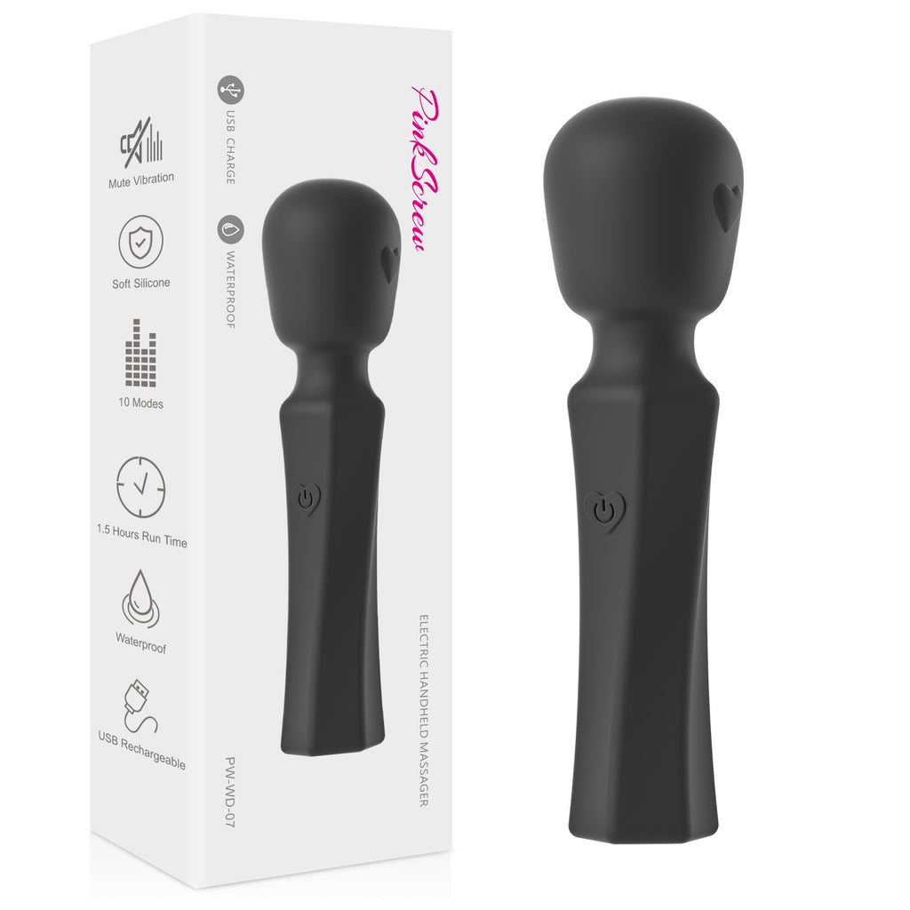 Pinkscrew Pinkmini Mini Handheld Massager-PW06-Black