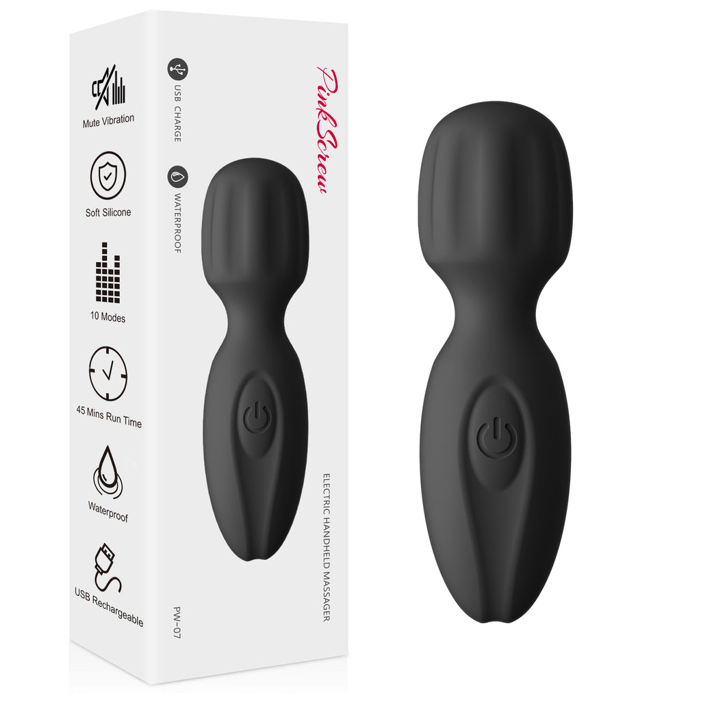 PinkScrew Electric Handheld Massager-PW07-Black