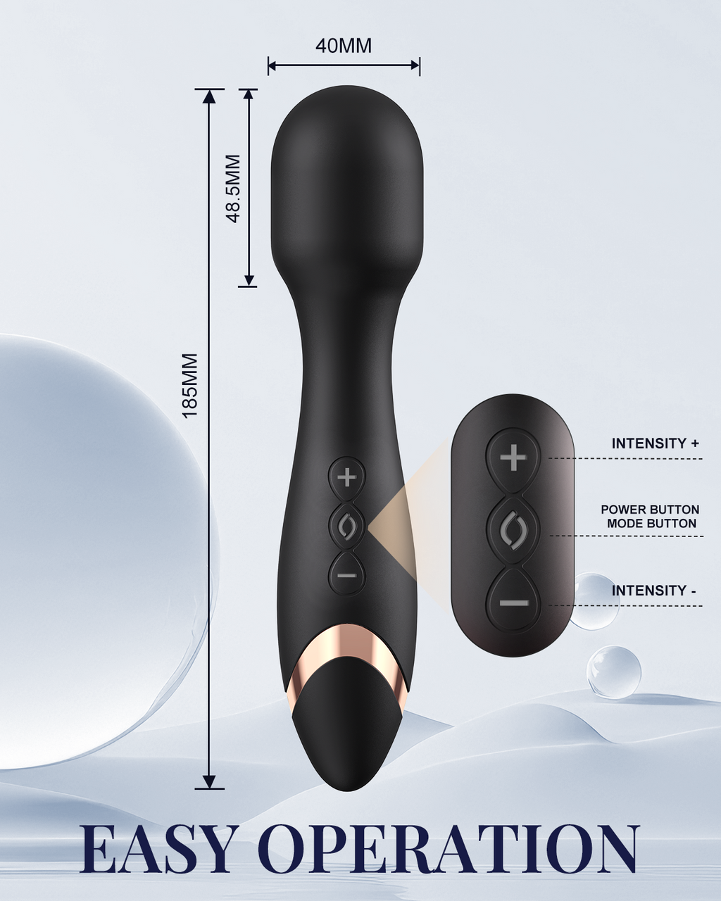 Pinkscrew DELIGHT HERMASSAGE WAND-PW01-Black