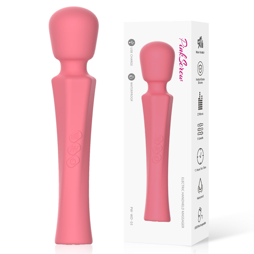 Pinkscrew Handheld Electric Massager-PW03-Pink