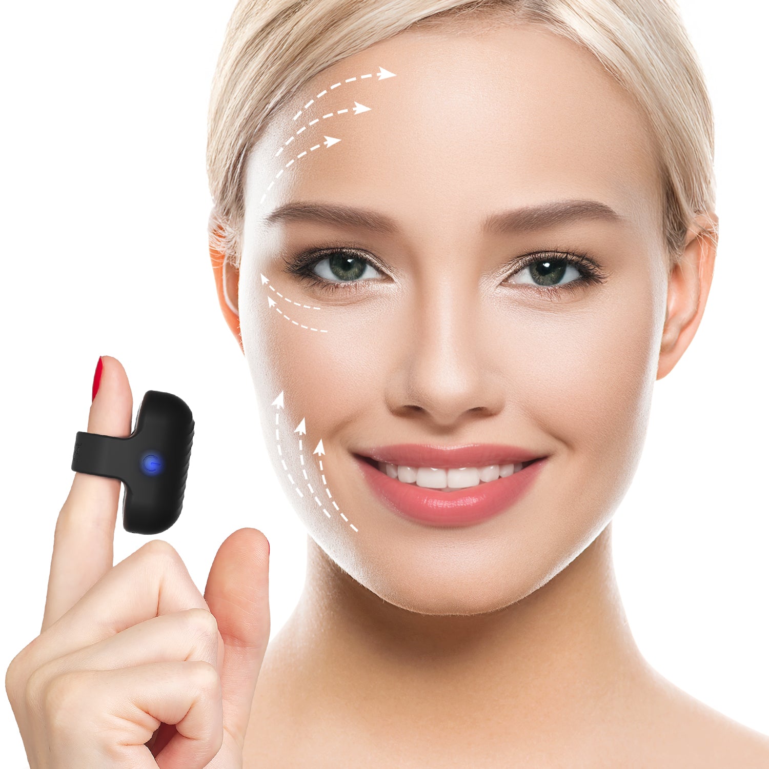 Pinkscrew Handheld finger Electric Massager-PW05-Black