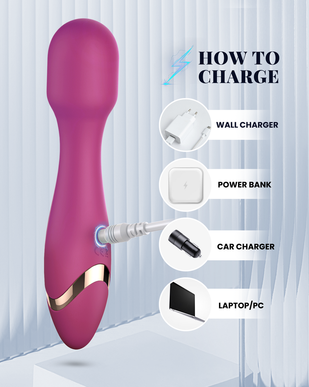 Pinkscrew DELIGHT HERMASSAGE WAND-PW01-Purple