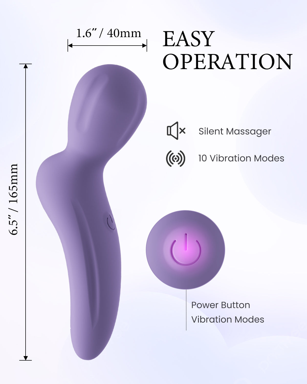 Pinkscrew Handheld Electric Massager-PW02-Purple