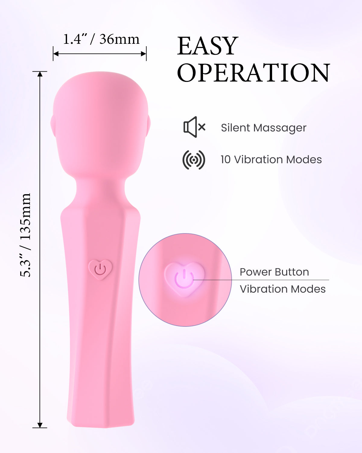 Pinkscrew Pinkmini Mini Handheld Massager-PW06-Pink