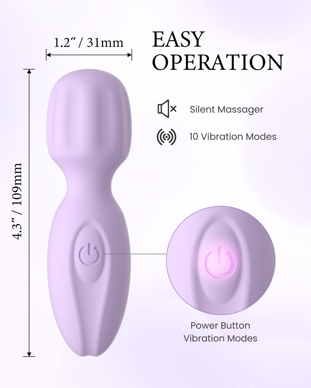 PinkScrew Electric Handheld Massager-PW07-Purple