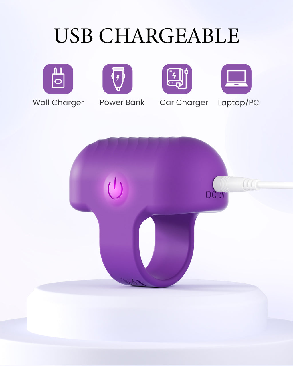 Pinkscrew Handheld finger Electric Massager-PW05-Black