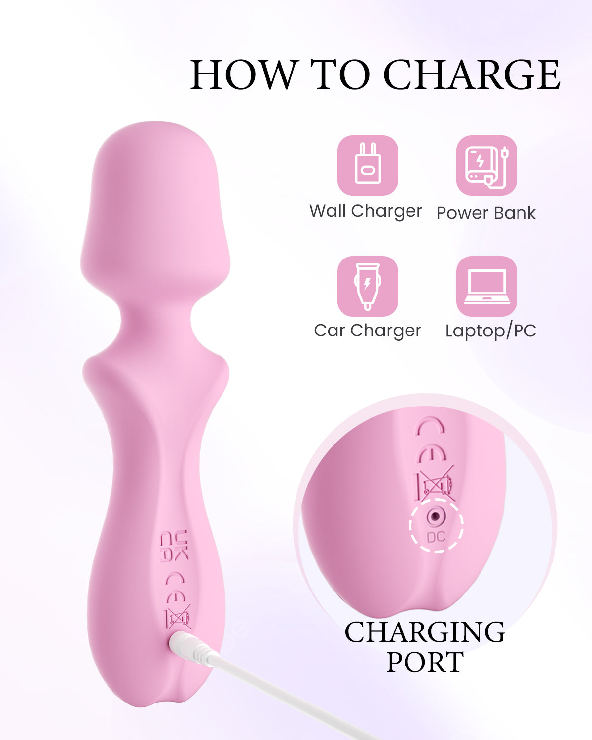 Pinkscrew Handheld Electric Massager-PW04-Pink