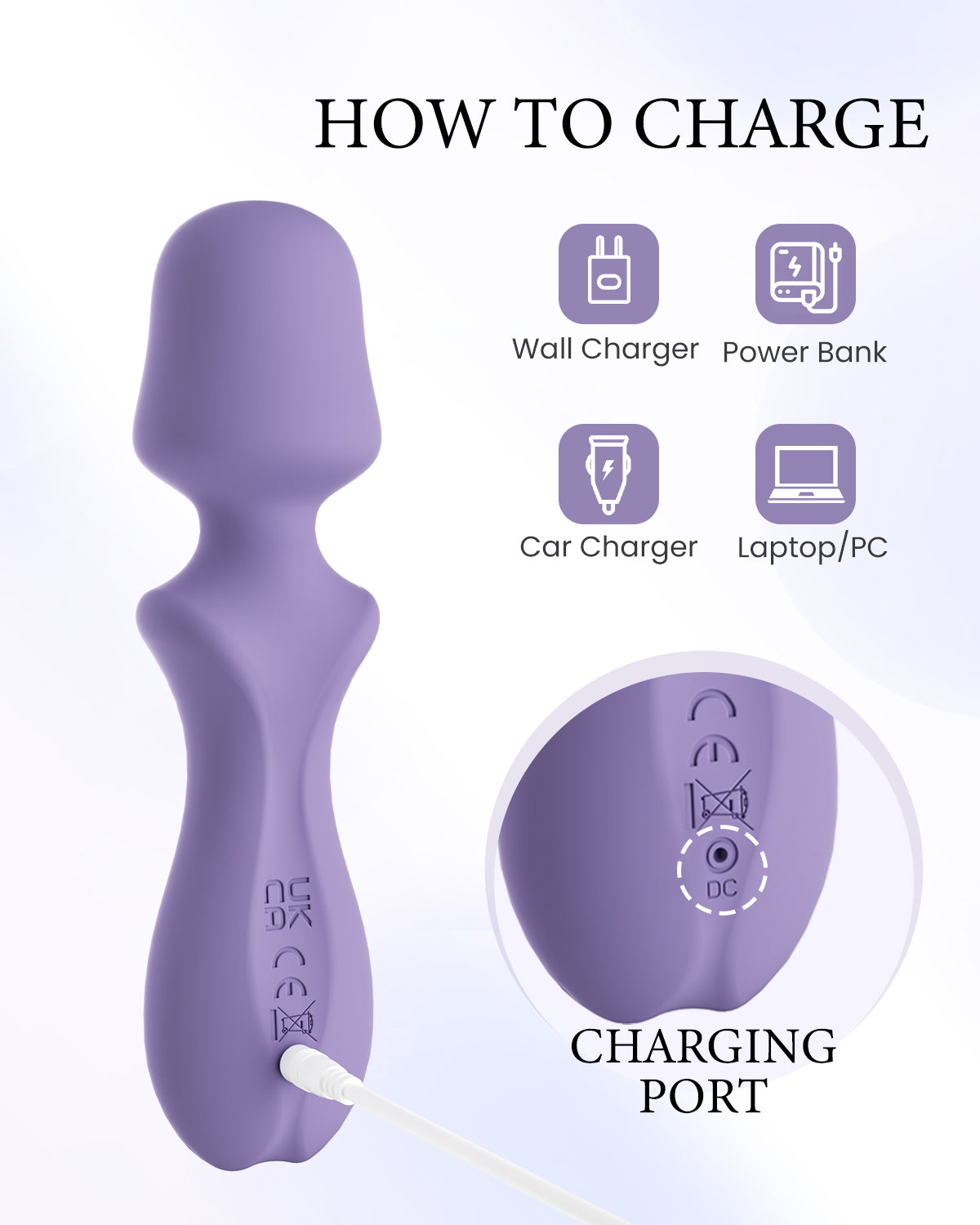 Pinkscrew Handheld Electric Massager-PW04-Purple