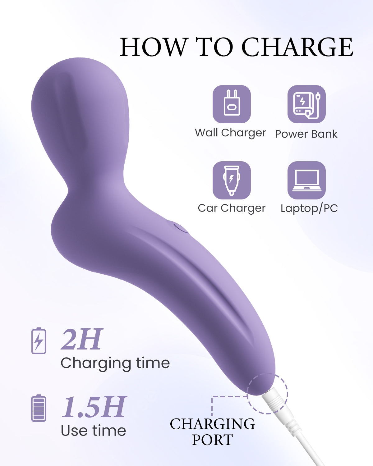 Pinkscrew Handheld Electric Massager-PW02-Purple