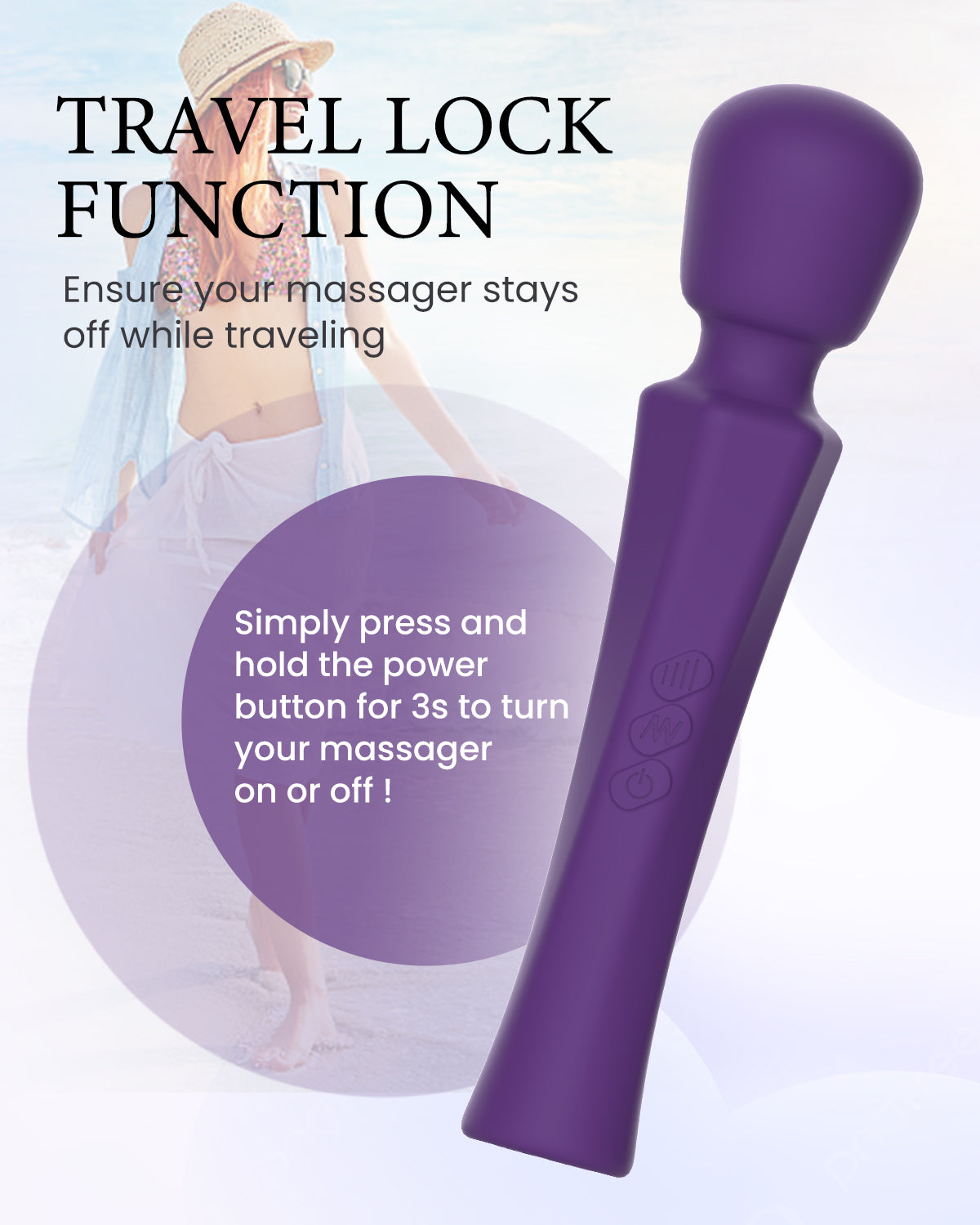 Pinkscrew Handheld Electric Massager-PW03-Purple