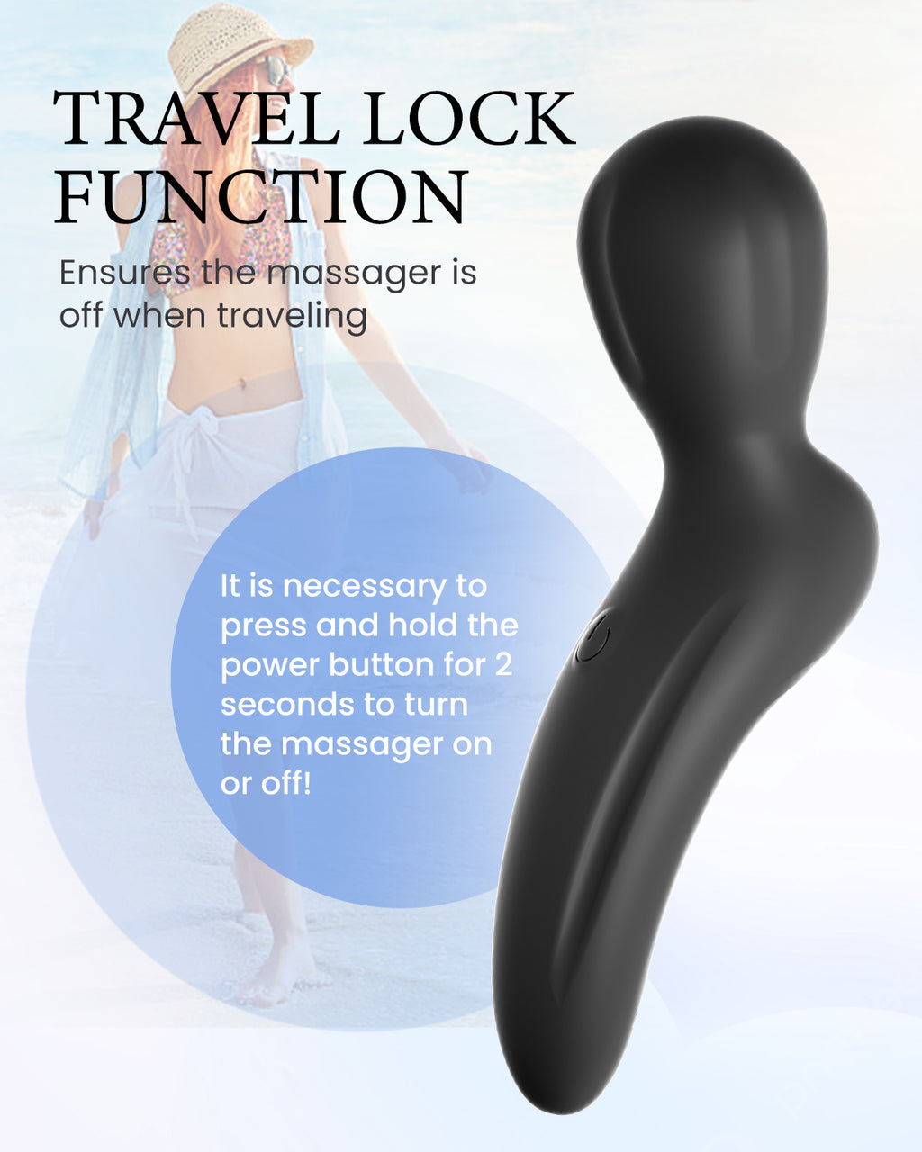 Pinkscrew Handheld Electric Massager-PW02-Black
