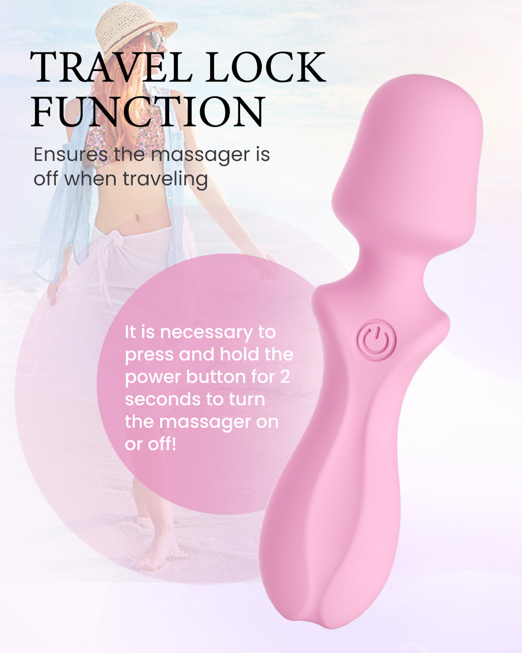 Pinkscrew Handheld Electric Massager-PW04-Pink