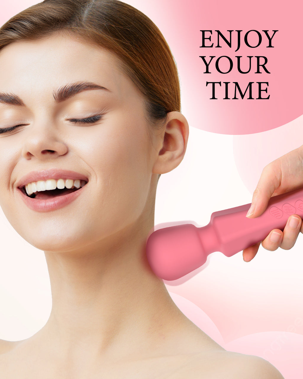 Pinkscrew Handheld Electric Massager-PW03-Pink