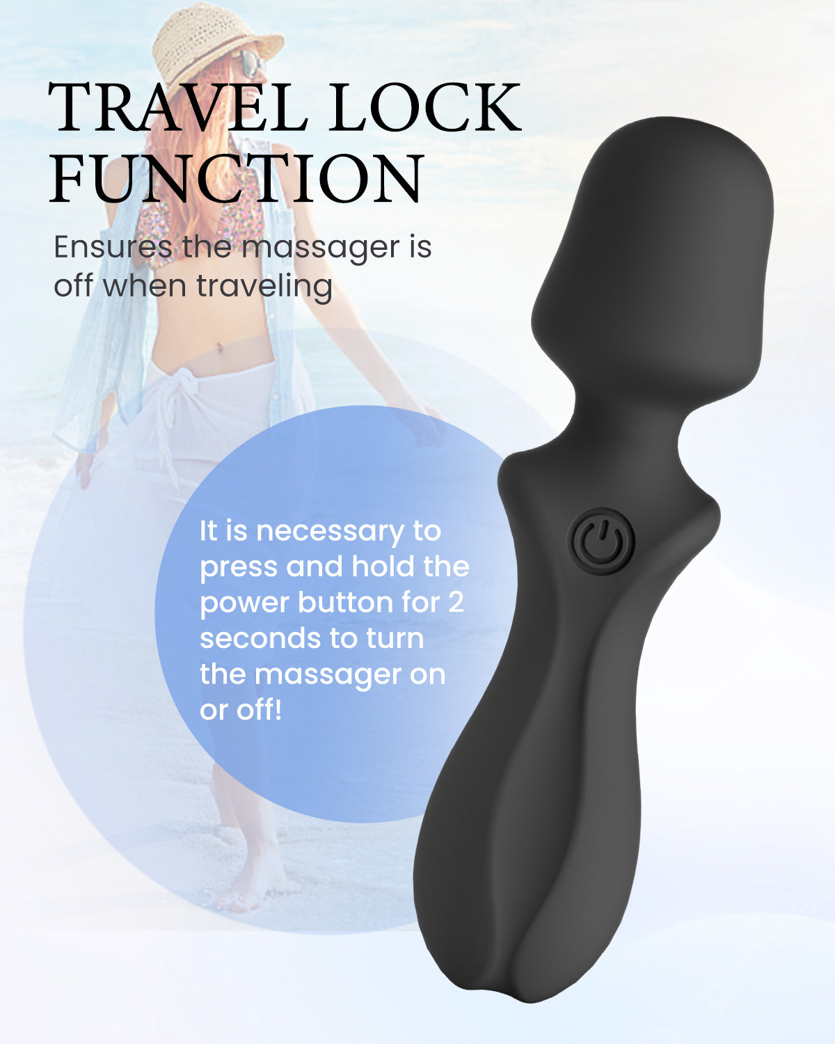 Pinkscrew Handheld Electric Massager-PW04-Black