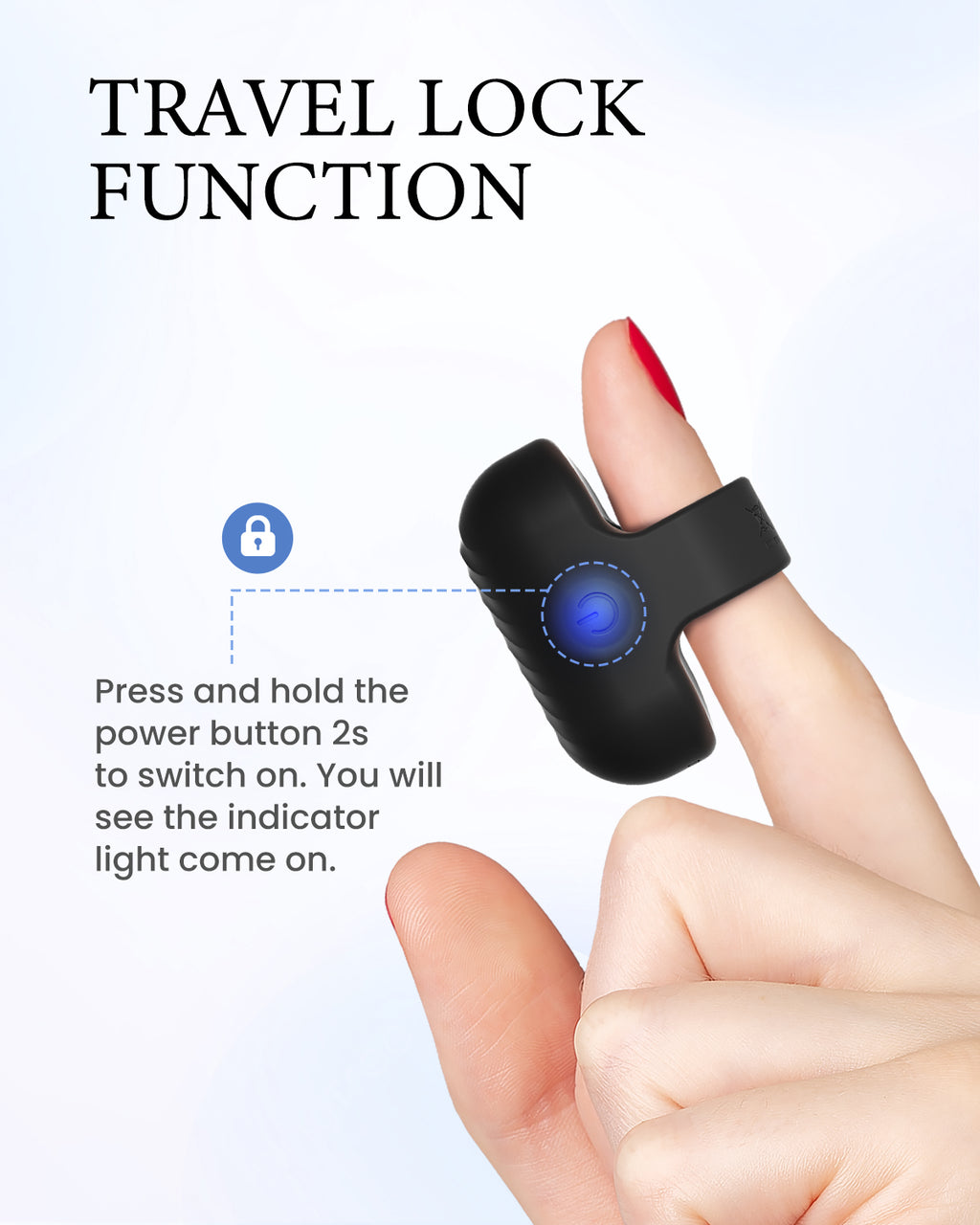 Pinkscrew Handheld finger Electric Massager-PW05-Black