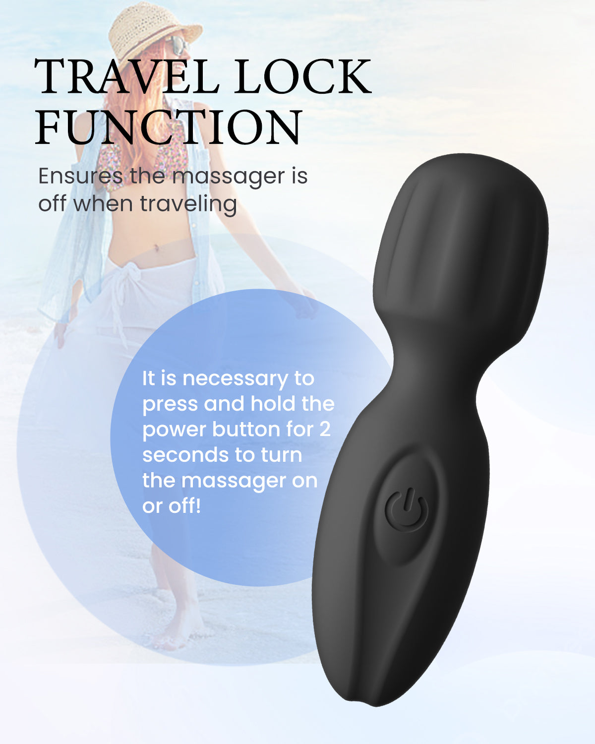 PinkScrew Electric Handheld Massager-PW07-Black