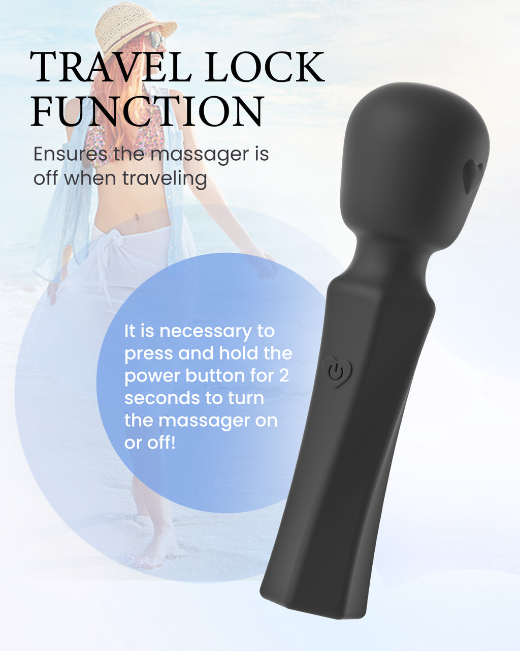Pinkscrew Pinkmini Mini Handheld Massager-PW06-Black