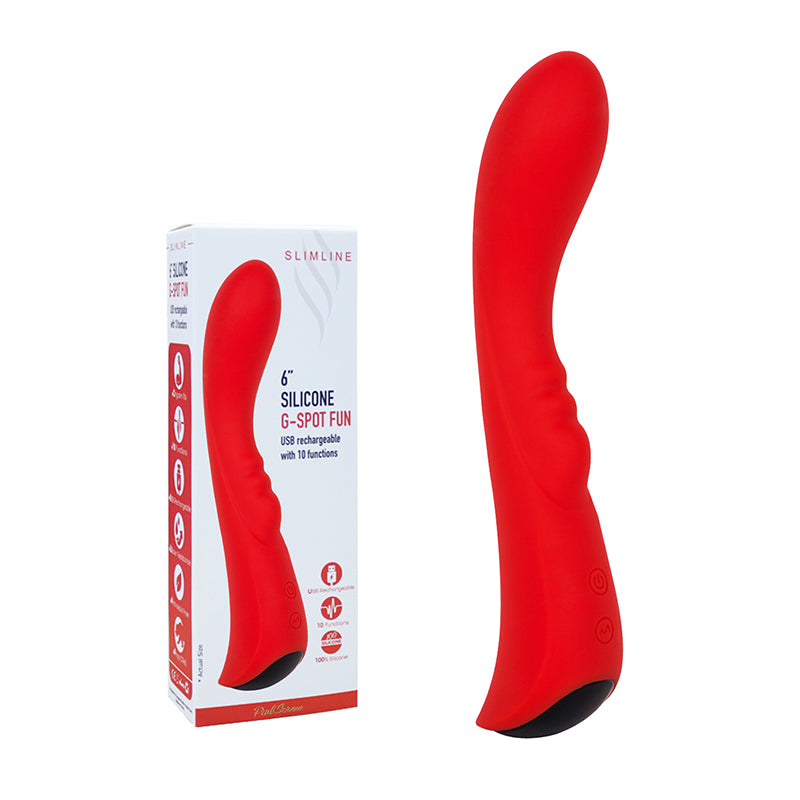 PinkScrew 6'' SILICONE G-SPOT FUN USB rechargeable with 10 functions