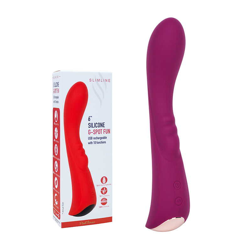 PinkScrew 6'' SILICONE G-SPOT FUN USB rechargeable with 10 functions