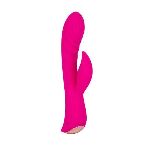 PinkScrew 5" SILICONE RIPPLE PASSION USB rechargeable with 10 functions