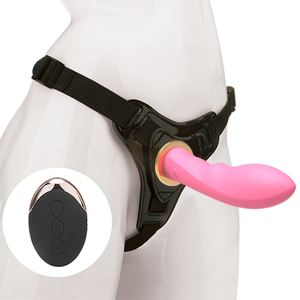 PinkScrew WIRELESS REMOTE CONTROL 5.5 SILICONE DILD0 MK6801-Pink