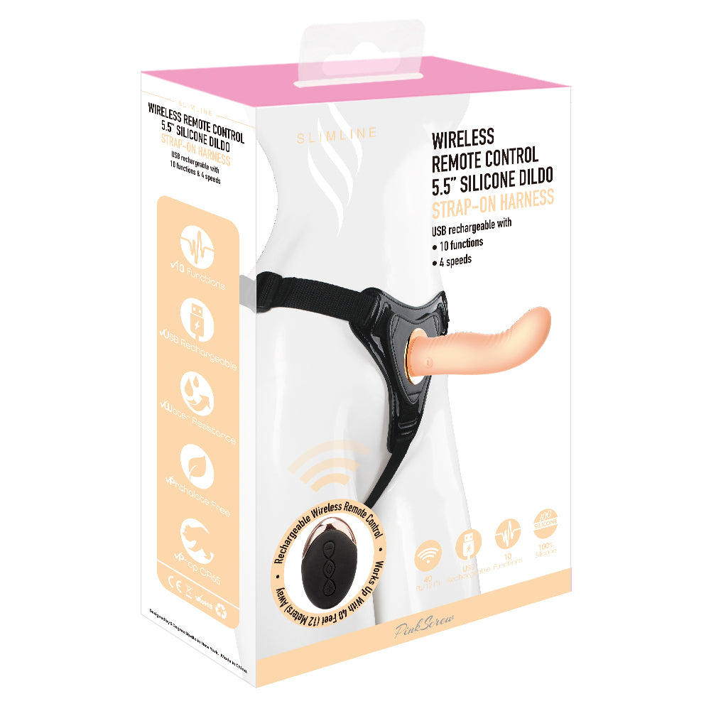 PinkScrew WIRELESS REMOTE CONTROL 5.5 SILICONE DILD0 MK6802