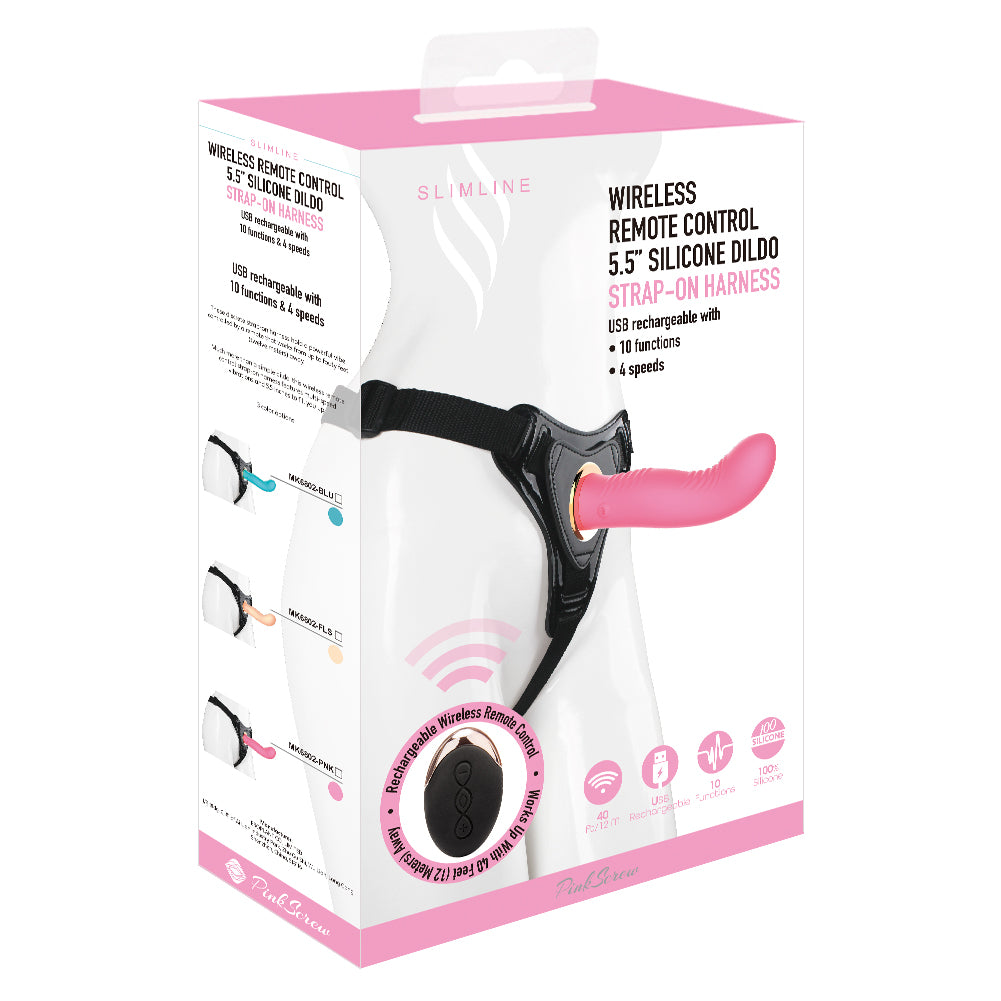 PinkScrew WIRELESS REMOTE CONTROL 5.5 SILICONE DILD0 MK6802